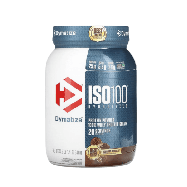 Dymatize, ISO100 Hydrolysoitu, 100% Whey Proteiini Isolaatti, Gourmet Chocolate, (620 g)