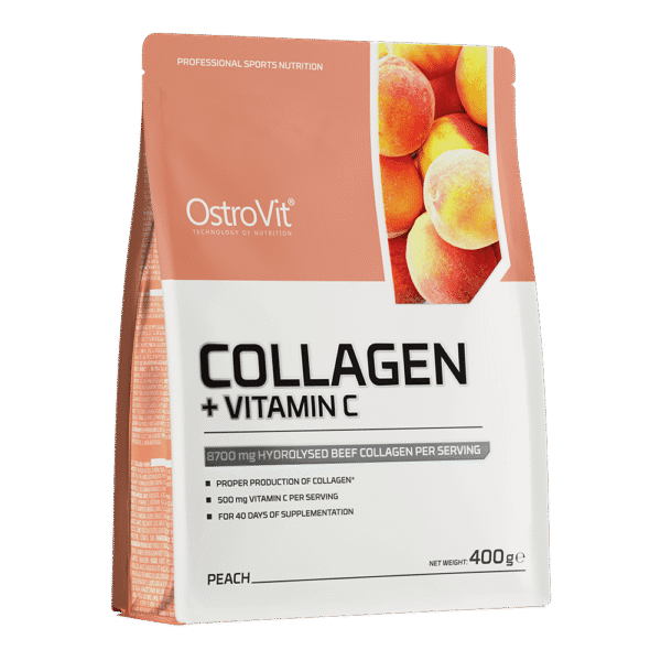 Collagen + Vitamin C 400 g OstroVit -Persikka