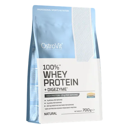 100% Whey Protein + DigeZyme 700 g Ostrovit maustamaton
