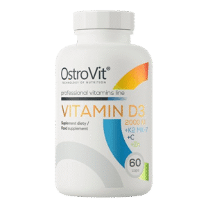 D3-vitamiini 50 µg + K2 (MK-7) + C + Sinkki – 60 kapselia OstroVit